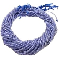 Perles en pierre rondelle à facettes en tanzanite naturelle 3-5mm perles de pierres précieuses pour la vente en gros