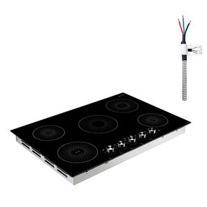 Placa de Inducción de 30 Pulgadas, 5 Quemadores, Estufa Eléctrica Integrada de 220V y 9200W, Quemador de Inducción Inteligente para Cocina con 11 Niveles de Potencia - Product Image 1