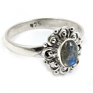 New Classic Design <b>Ring</b> Crafted From 925 Sterling Silver Flower Style <b>Labradorite</b> <b>Ring</b> Women's Handmade Design Bohemian Jewelry - Product Image 1