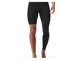 Road Box Collants de compression mi-jambe pour homme, 100% Polyester, Séchage rapide, Respirant, Taille élastique, Sport, Longueur genou