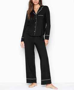 Conjunto de Pijama Corto de Algodón para Mujer, 2 Piezas, Manga Corta, Estampado, con Botones - Product Image 1