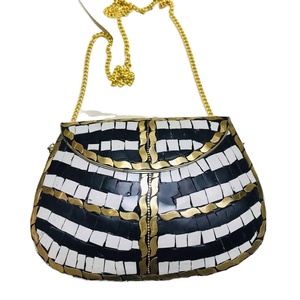 Pochette de soirée en mosaïque en métal de créateur fait à la main sac à main élégant pour fêtes sacs à main pour dames - Product Image 1