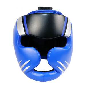 Protège-tête de sport en acier au carbone bleu bambou, léger, universel, couvrant entièrement le visage, pour arts martiaux et sécurité sportive - Product Image 1