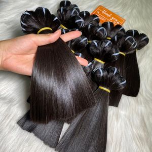 Extensiones de cabello vietnamita Natural recto de hueso de trama Sillky brillante longitud corta 6 8 pulgadas precio al por mayor de fábrica - Product Image 5