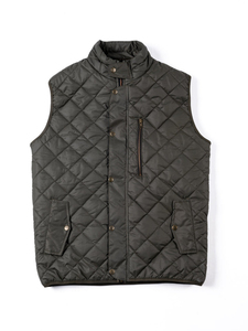 <b>Men's</b> <b>Black</b> Stand Collar Quilted <b>Vest</b> Windproof Casual Outerwear Polyester Wadding Zipper Closure Solid Color Regular Length - Product Image 1