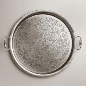 Nouvelle collection DECO HOME : Plateau de service industriel fait main en émail, décoratif, coloré, motif floral/fruit, assiette décorative en métal. - Product Image 6