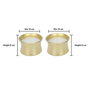 Luxury design Cosmos scented metal candle jar <b>set</b> of 2 gold plated candle jars luxury scented candle 2 <b>pc</b> <b>set</b> offer customize - Product Image 4