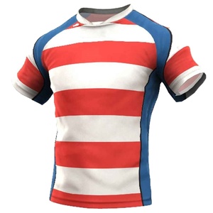 เสื้อรักบี้รุ่นใหม่ล่าสุด สกรีนโลโก้ด้านหน้าได้ ผลิตจากโพลีเอสเตอร์ 100% ระบายอากาศได้ดี แห้งเร็ว แขนสั้น ใส่ได้ทั้งชายและหญิง สำหรับฤดูใบไม้ร่วง รับผลิตแบบ OEM - Product Image 6