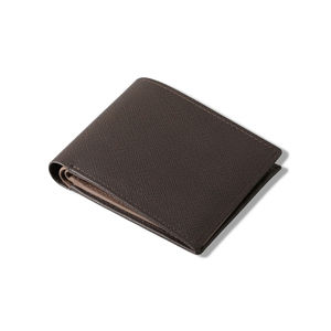 High Quality Durable Men's Brown Bifold <b>Wallet</b> Genuine Leather RFID Blocking <b>Card</b> <b>Holder</b> Embroidery Custom Logo Short Large - Product Image 1