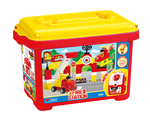 OXFORD Unisex Toddler Adventure Fire Station Building <b>Block</b> Play Set Educational Age +3yrs Made in Korea Plastic ABS Toys - Product Image 1