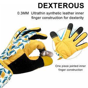 Guantes de Jardinería de Cuero Vacuno Resistentes al Por Mayor para Hombre y Mujer, Premium, OEM, Personalizables, de Protección, para las Cuatro Estaciones, de Secado Rápido - Product Image 3