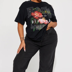Camisetas de mujer 100% algodón, estilo veraniego, camisetas con logo personalizado, ropa urbana de moda, camisetas oversize a bajo precio. Camisa de Mujer - Product Image 3