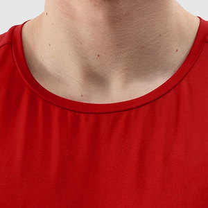 Débardeur violet sans manches pour homme avec imprimé palmier, col rond, décontracté, respirant, en coton tricoté, pour l'entraînement - Product Image 4
