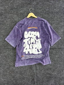 Custom Acid Wash Acid Washed <b>Vintage</b> <b>T</b> <b>Shirts</b> Heavyweight 240gsm 100% Cotton Screen Printing Oversized Unisex Streetwear <b>T</b>-<b>Shirt</b> - Product Image 4