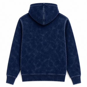 Sweat à capuche zippé pour homme OEM, logo personnalisé, effet délavé vintage, molleton, style streetwear - Product Image 4