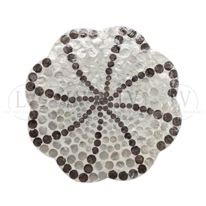 ถาดหมุนลายดอกไม้ฝังมุกพร้อมส่ง สำหรับตกแต่งโต๊ะอาหารอย่างหรูหรา - Product Image 2