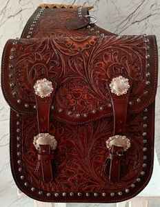 Sacs de selle en cuir véritable de qualité supérieure usinés à la main Fournisseurs équestres Sacs de selle de saut - Product Image 4