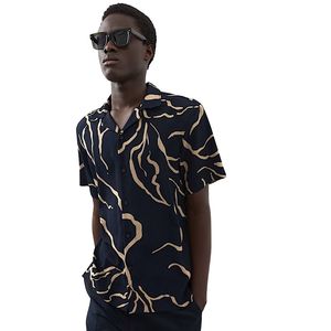 Men’s Regular Fit Printed Short Sleeve Casual Shirt Lightweight Breathable Summer Button <b>Down</b> Fashion Shirt - Product Image 1