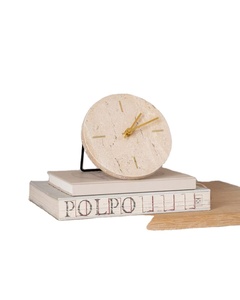 นาฬิกาตั้งโต๊ะสีขาวสไตล์มินิมอลทำจากคอนกรีตนาฬิกาสีขาวสไตล์โมเดิร์นนาฬิกาตั้งโต๊ะสำหรับตกแต่งบ้านและสำนักงานร่วมสมัย - Product Image 1