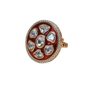 Anillos de Polki de mujer de Plata de Ley 925 de la mejor calidad y más vendidos de diseño exclusivo para ropa de fiesta de boda a precio de descuento - Product Image 1