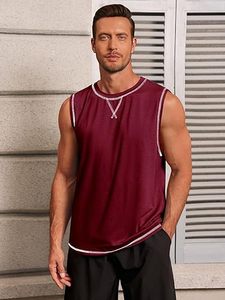 Débardeurs de sport pour hommes de haute qualité, sans manches, col rond, décontractés, pour la musculation, la gym et la course à pied - Product Image 5