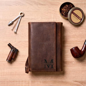 Custom Genuine <b>Leather</b> Pipe Roll Storage Bag Handcrafted <b>Tobacco</b> <b>Pouch</b> Case Vintage Travel Smoking Accessories PRB-0002 - Product Image 5