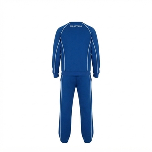 Conjunto de Sudadera y Pantalones Deportivos para Hombre, Color Azul Rey con Ribete en Contraste, Estilo Casual y Urbano - Product Image 4