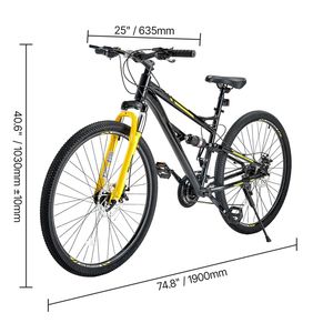 Bicicleta de Montaña MTB de 29 Pulgadas con Doble Suspensión Completa, 24 Velocidades, Cambio de Marchas Giratorio, Sillín Confortable, Frenos de Disco Dobles de Aluminio - Product Image 6