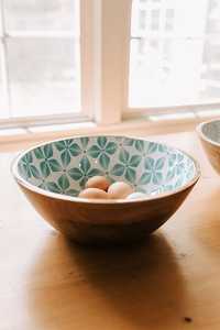 Bol à salade en bois décoratif émaillé fait main, design imprimé personnalisable, le plus vendu, en bois de manguier, usage polyvalent, jetable - Product Image 2