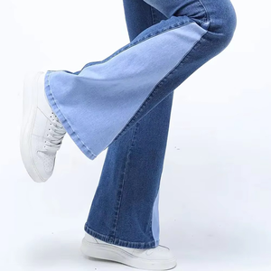 Jeans de mezclilla personalizados para hombre, pantalones casuales de corte recto y ajustado, jeans elásticos para hombre con cierre de cremallera, jeans acampanados. - Product Image 1