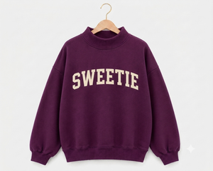 Women's <b>Mock</b> <b>Neck</b> Sweatshirt High Quality Cotton Fleece Custom Team Wear OEM Factory Production - Product Image 3