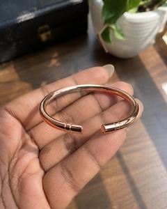Brazalete de Cobre Hecho a Mano con Diseño Plano, Brazalete de Cobre Puro Ecológico, Ajustable para Mujer, Artesanía - Product Image 4