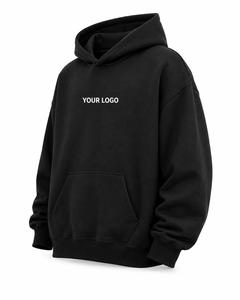 Sudadera con Capucha para Hombre, de Forro Polar, Color Sólido, Corte Holgado, Bolsillo Delantero, Estilo Casual para Otoño, Manga Regular, Tejido de Punto, Logotipo Personalizado - Product Image 4