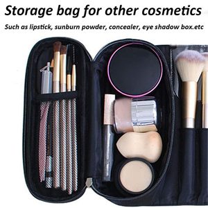 Waterproof Nylon Cosmetic <b>Bag</b> <b>Makeup</b> Brush Holder Roll Up Case Pouch Customizable OEM with <b>Transparent</b> Flap for Travel Daily Use - Product Image 6