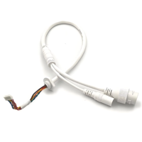 Câble de câblage pour caméra de sécurité CCTV en cuivre étamé RJ45 flexible isolé en PVC de haute qualité, étanche IP67, 450 mm, aluminium