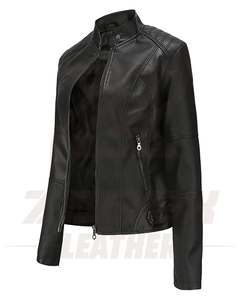 Blousons en cuir marron pour hommes, haut de gamme, à capuche, décontractés, hiver, couleur unie, respirants, fermeture éclair intégrale, personnalisables, OEM, vente en gros - Product Image 5