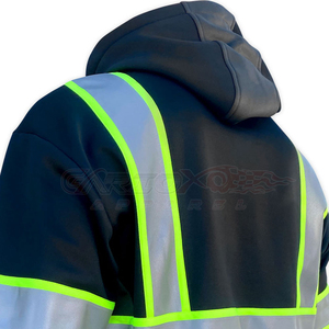 เสื้อฮู้ดนิรภัยแบบกันน้ำ โพลีเอสเตอร์ ซิปเต็มตัว ดีไซน์ใหม่ สีสะท้อนแสง มองเห็นได้ชัดเจนในที่มืด เหมาะสำหรับฤดูหนาว - Product Image 5