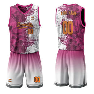 Ensemble d'uniformes de basketball respirants personnalisés par sublimation |   Shorts en jersey sans manches |   Vêtements de sport d'été pour équipes |   Séchage rapide pour hommes - Product Image 1