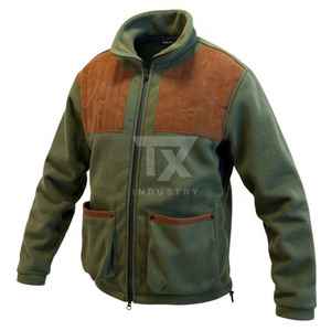 OEM Custom Design <b>Men</b> <b>Sherpa</b> <b>Fleece</b> Canvas Winter <b>Jacket</b> Stand Collar Full Zipper Outdoor Casual Warm Streetwear - Product Image 1