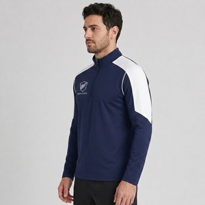 OEM Custom Quarter Zip Half Zip Athletic <b>Jacket</b> <b>Men</b> Women Youth Sportswear Quick Dry Team <b>Pullover</b> Canvas Stand Breathable - Product Image 4