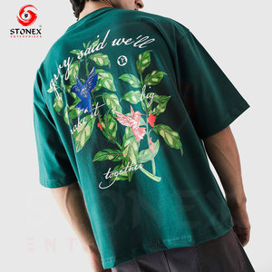 เสื้อยืดคอตตอนแขนสั้นทรงโอเวอร์ไซส์แบบดรอปโชว์เดอร์ พิมพ์ลายกราฟิก ราคาโรงงาน OEM - Product Image 5