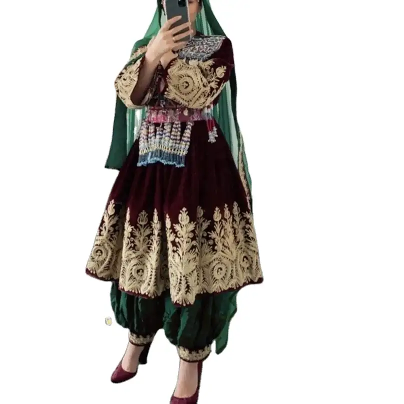 Novo projeto quente cigana tribal afegão kuchi pashtun do vintage vestido Vestidos Afghani Kuchi Afegão terno vestido vestido longo