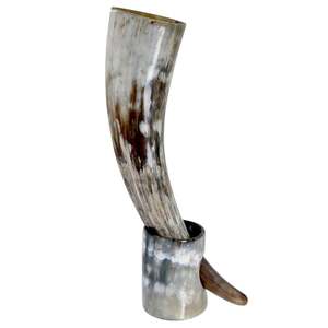 Cuerno de Búfalo Natural de Alta Calidad con Temática Vikinga, Hecho en India, Excelente Trabajo Artesanal y Estilo Animal, Cuerno Pulido para Beber - Product Image 4