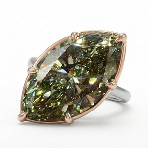 Anillo de Lujo en Oro Rosa y Blanco de 14K, Joyería Elegante para Aniversario, Propuesta de Matrimonio, Boda y Uso Diario - Product Image 4