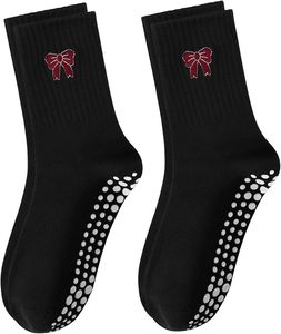 Chaussettes de Pilates antidérapantes pour femmes – Adorables chaussettes de yoga à picots pour l'hôpital, la danse, la barre et l'entraînement - Product Image 1