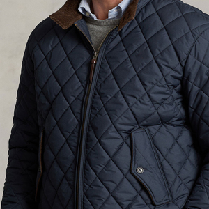 Veste matelassée en duvet pour homme, bleu marine, personnalisée par le fabricant, col montant, chaude, décontractée, pour l'hiver - Product Image 5