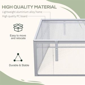 Mini Serra Portatile Moderna con Telaio in Alluminio, Policarbonato e Polietilene per la Crescita delle Piante, Caratteristiche in PVC e Acciaio - Product Image 4