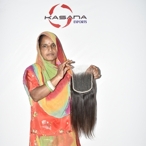 Cheveux humains cambodgiens bruts 6*6 HD, closure à cuticules alignées, couleur naturelle noire, double trame machine, ondulations profondes, pour femmes - Product Image 5