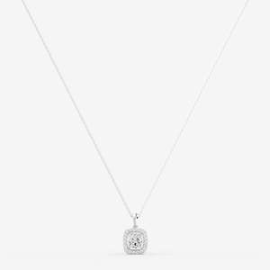Nouveau Pendentif Solitaire Hight Halo Cushion en Or Jaune 18K, Meilleure Vente, Bijou de Mariage et de Fête, Pendentif Moissanite - Product Image 2
