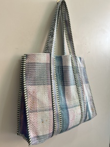 Handmade Vintage Reversible Kantha Tote <b>Bag</b> Shoulder Carry <b>Bag</b> <b>Boho</b> Quilted Shopping <b>Bag</b> - Product Image 2